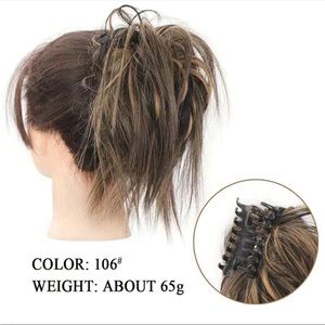 New Claw Clip In Hair Extensions Hair Piece mixed color